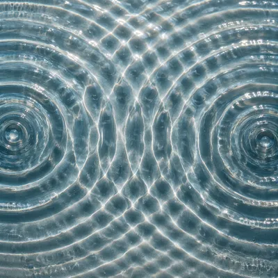Meditative Water Ripple Interference Abstract