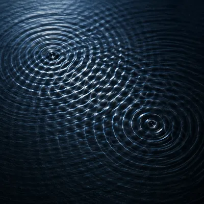 Abstract Water Ripple Interference in Indigo