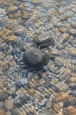 Abstract Ripple Patterns Over Stream Stones