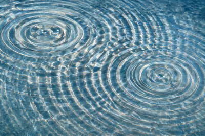 Abstract Water Ripple Interference Pattern Overhead