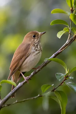 Small Songbird on Garden Branch