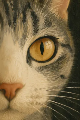 Amber Cat Eye Macro Portrait
