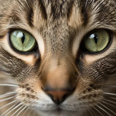 Serene Cat Eyes Close Up Portrait