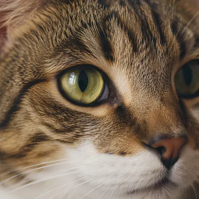 Tabby Cat Eye Close-Up Portrait