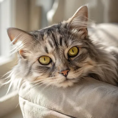 Silver Tabby Cat Eyes Close Up