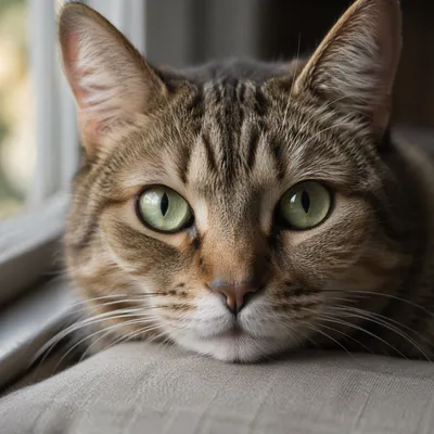 Calm Cat Portrait with Luminous Eyes