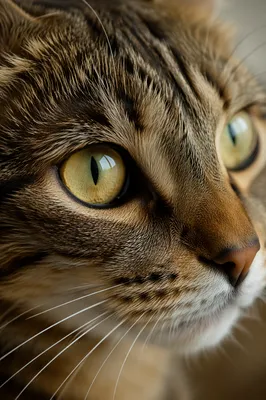 Tabby Cat Eye Macro Portrait