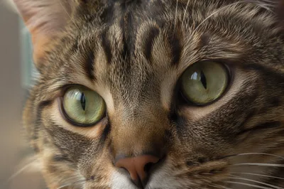 Calm Cat Eyes Macro Portrait