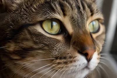 Tabby Cat Eye Close Up Portrait
