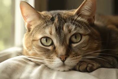 Calm Cat Eyes in Morning Light