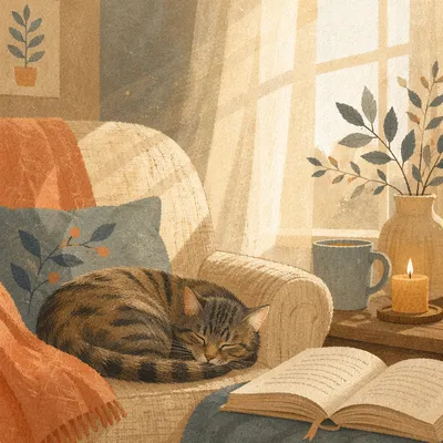 Sleeping Tabby Cat in Sabbath Sunlight