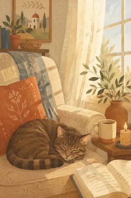 Sleeping Tabby Cat in Sabbath Sunlight