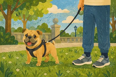 Happy Dog and Owner in Sunny Park
