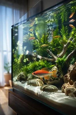 Colorful Tropical Fish Aquarium at Home