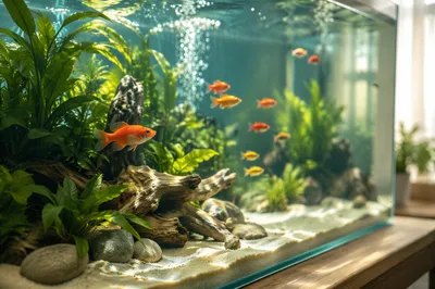Colorful Tropical Fish Aquarium at Home