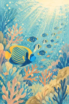 Tropical Reef Fish in Sunlit Lagoon