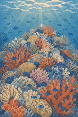 Tropical Reef Fish Beneath Shimmering Waters