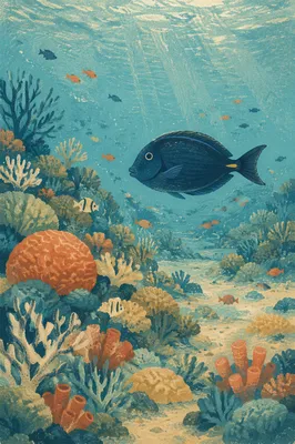 Tropical Reef Fish in Turquoise Waters