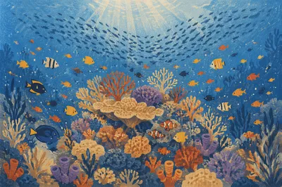 Vibrant Tropical Reef Fish Underwater