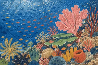 Tropical Fish Above Vibrant Coral Reef