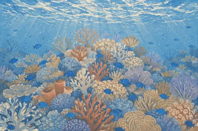 Tropical Reef Fish Beneath Shimmering Waters