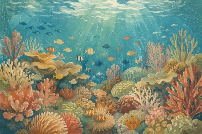 Tropical Reef Fish in Sunlit Waters