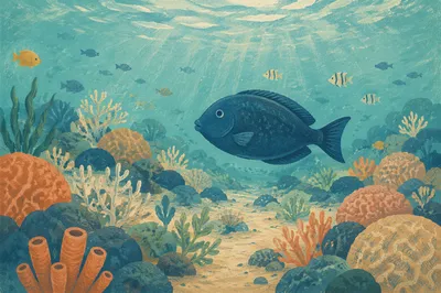 Tropical Reef Fish in Turquoise Waters