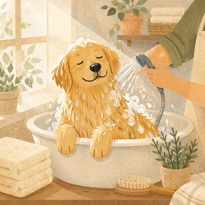 Gentle Dog Spa Bath in Cozy Grooming Room