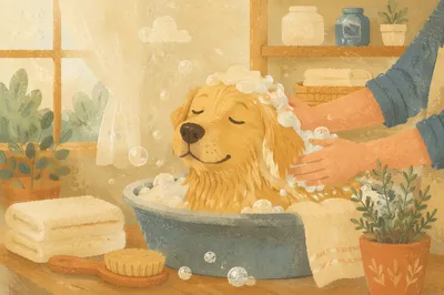Golden Retriever Gentle Spa Bath
