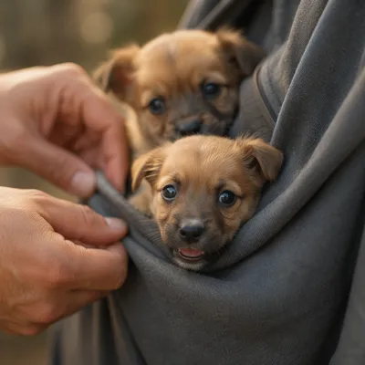 Adorable Puppies in Warm Rescue Care
