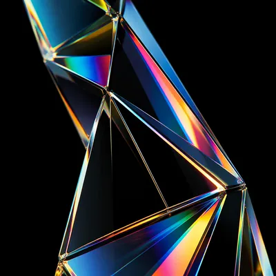 Iridescent Glass Prism Abstract Background