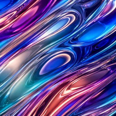 Iridescent Glass Ribbons Abstract Background