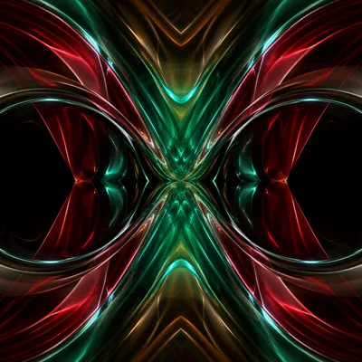 Iridescent Glass Ribbons Abstract Background