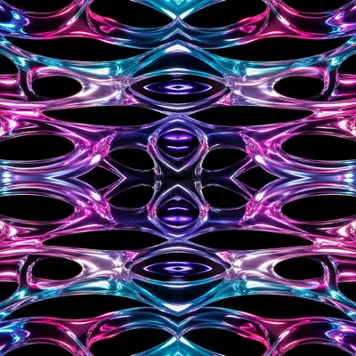 Iridescent Glass Kaleidoscope Abstract Background