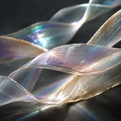 Iridescent Glass Ribbons Abstract Background