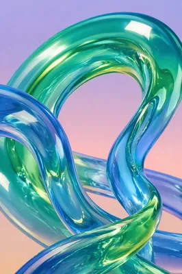 Iridescent Glass Ribbons Abstract Background