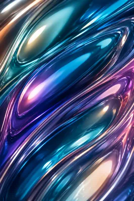 Iridescent Glass Ribbons Abstract Background
