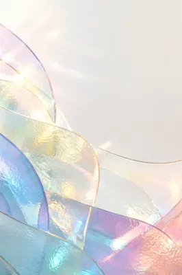 Iridescent Glass Wave Abstract Background