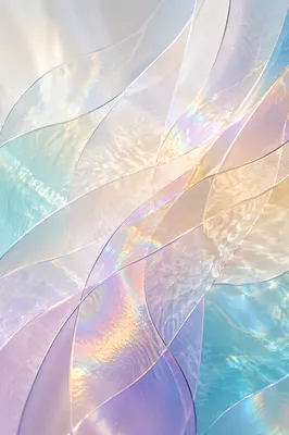 Iridescent Glass Abstract Background with Soft Refractions