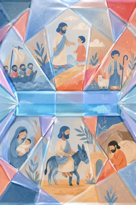 Iridescent Glass Prism Abstract Background