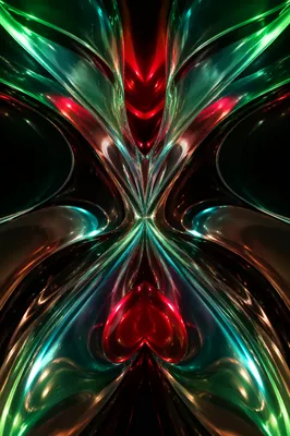 Iridescent Glass Hourglass Abstract Background