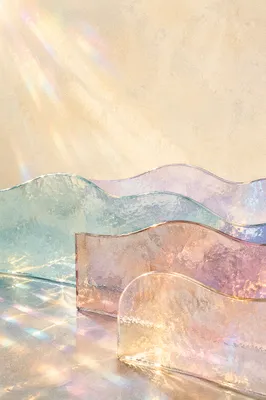 Iridescent Glass Waves Faith Background