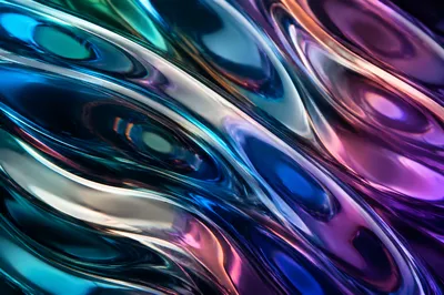 Iridescent Glass Ribbon Abstract Background