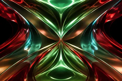 Symmetrical Iridescent Glass Abstract Background