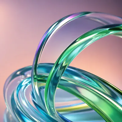 Iridescent Glass Ribbons Abstract Background