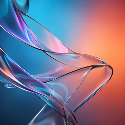 Iridescent Glass Ribbons Abstract Background