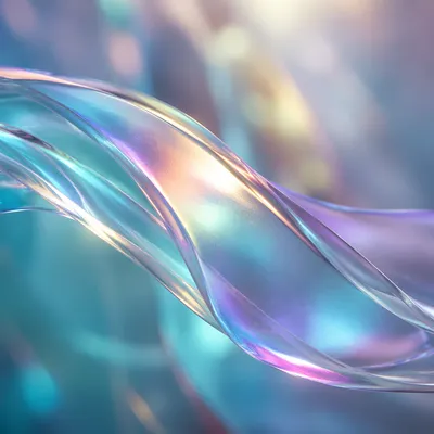 Iridescent Glass Ribbons Abstract Background
