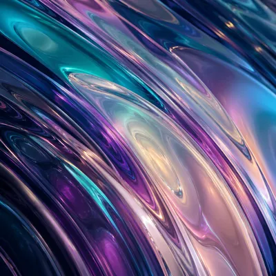 Iridescent Glass Ribbons Abstract Background