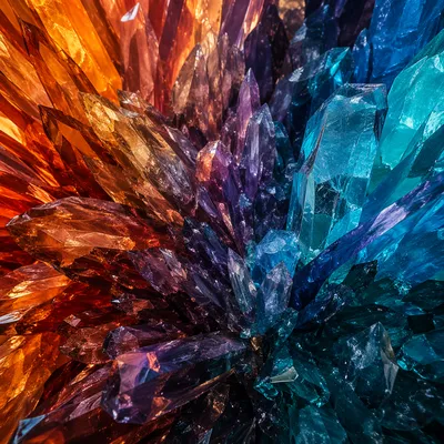 Iridescent Glass Shard Abstract Background