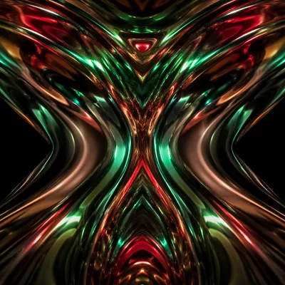 Iridescent Glass Hourglass Abstract Background